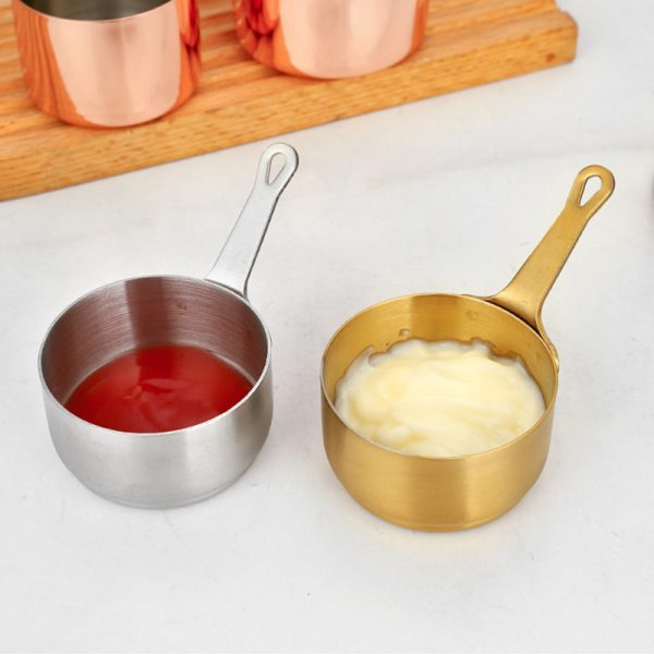Stainless Steel 304 Dipping Sauce Cup,  Sauce  Bowls With Handle Commercial Grade  Condiment cups ,3 Size 60mL 80mL 125mL - 图片 3