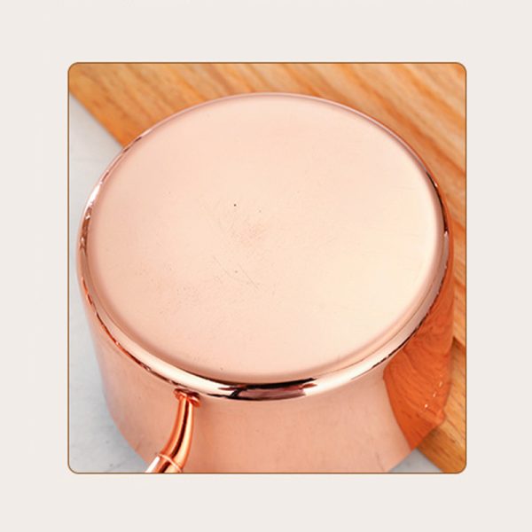 304 Stainless Steel wood short Handled Sauce Pot  Rose Gold Seasoning Bowl  Sauce Cup Sauce Dish for Restaurant ,4 Size 60mL,80mL,125mL，250mL - 图片 6