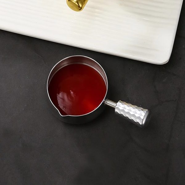 Stainless Steel 304 Diamond Handle Drum Shaped Sauce Cup  Sauce Dish Commercial Grade  Condiment Cups For Restaurant - 图片 3