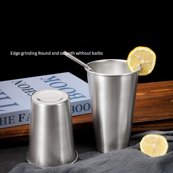 Single Layer Cup ,Stainless Steel 304 Beer Cup Golden,260mL,300mL,350mL,400mL,500mL,600mL, Metal Drinking Glasses  for  Restaurant - 图片 3