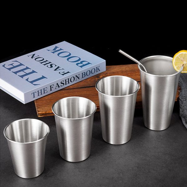 Single Layer Cup ,Stainless Steel 304 Beer Cup Golden,260mL,300mL,350mL,400mL,500mL,600mL, Metal Drinking Glasses  for  Restaurant - 图片 6