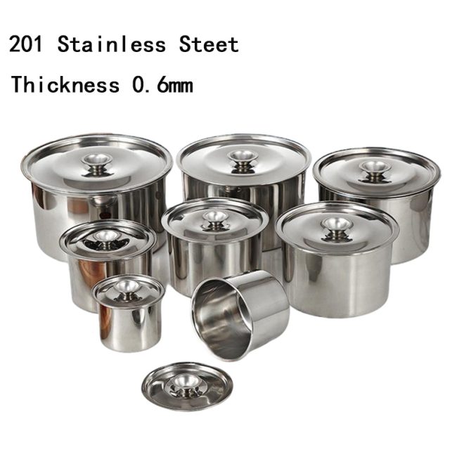 Thickness 0.6mm Stainless Steel 201 Flavoring Cup Without Lid,Kitchen Seasoning Basin,Egg Beating Bowl,Seasoning Tank For Restautant