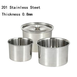 Thickness 0.8mm Stainless Steel 201 Flavoring Cup Without Lid,Kitchen Seasoning Basin,Egg Beating Bowl,Seasoning Tank For Restautant