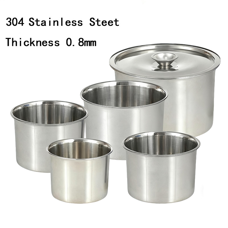 Thickness 0.8mm Stainless Steel 304 Flavoring Cup Without Lid,Kitchen Seasoning Basin,Egg Beating Bowl,Seasoning Tank For Restautant