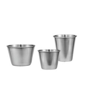 Sauce Dish Stainless Steel 201  Rimmed Sauce Cup  45mL,70mL,75mL, Reusable Condiment Cups for  Restaurant