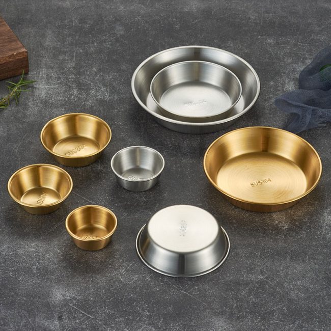 Sauce Dish Stainless Steel 304 , Round Seasoning  Bowls ,Mini Appetizer Plates, Sushi Dipping Bowl  for  Restaurant - Image 2