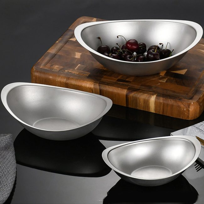 304 Stainless Steel Yuanbao Bowl, Salad Bowl, Cold Dish, Snack Bowl, Boat Shaped Korean Style Dessert Bowl For Restaurant - Image 7