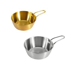 304 Stainless Steel Rice Wine Bowl With Single Handle, Kimchi Bowl，Snack Seasoning Bowl For Restaurant