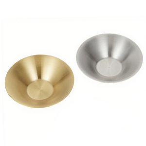Stainless steel 201 Pasta Bowl, Korean  Rice Mixing Bowl Golden, Commercial Fruit Salad Bowl For Restaurant
