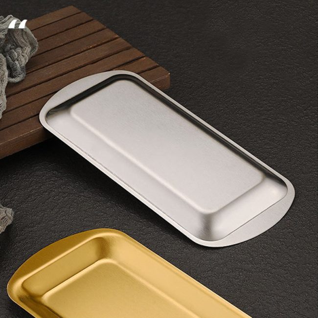 Stainless Steel 201 Square Multi Purpose Plate,Rectangular Barbecue Plate ,Snack Plate For Restaurant - Image 6