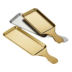 Stainless Steel 201 Handle Rectangle Multi Purpose Plate,Barbecue Plate,Steak Plate,Tableware For Restaurant