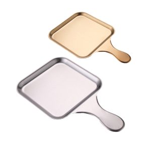 Stainless Steel 201 Handle Square Multi Purpose Plate,Barbecue Plate,Steak Plate,Tableware For Restaurant