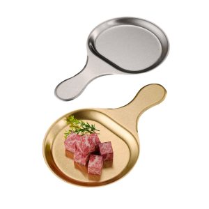 Stainless Steel 201 Handle Round Multi Purpose Plate,Pizza Pan,Steak Plate,Tableware For Restaurant