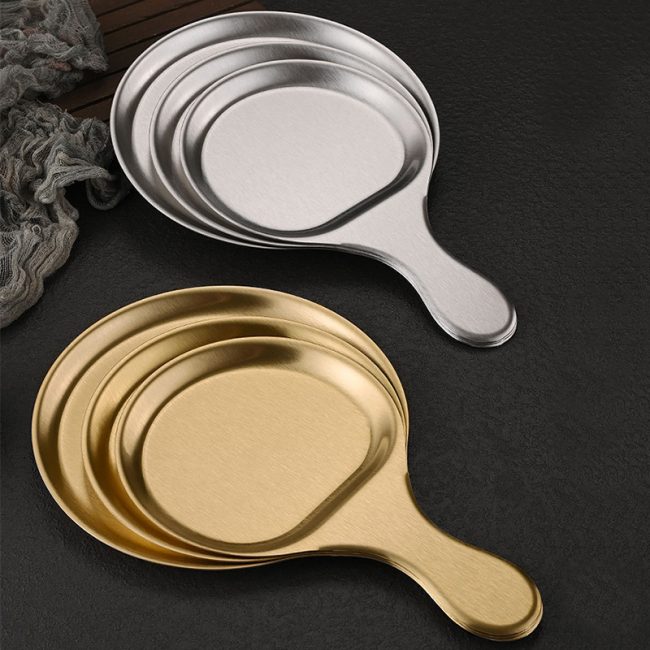 Stainless Steel 201 Handle Round Multi Purpose Plate,Pizza Pan,Steak Plate,Tableware For Restaurant - Image 5