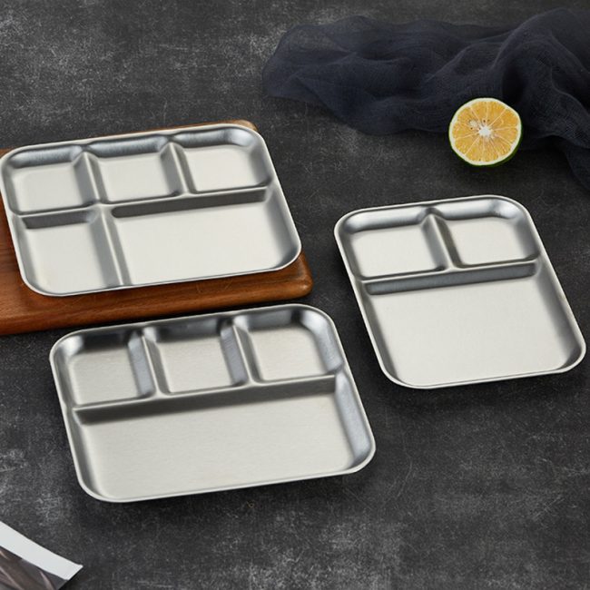 Stainless Steel 304 Divided Seasoning Plate,Dinner Plate,Dipping Sauce Dish,Tableware For Restaurant - Image 6