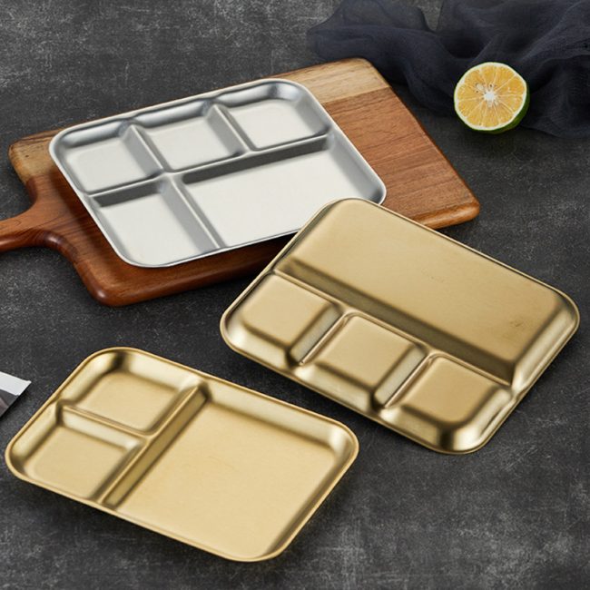 Stainless Steel 304 Divided Seasoning Plate,Dinner Plate,Dipping Sauce Dish,Tableware For Restaurant - Image 7