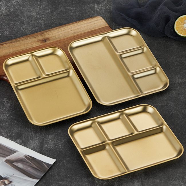 Stainless Steel 304 Divided Seasoning Plate,Dinner Plate,Dipping Sauce Dish,Tableware For Restaurant - Image 8