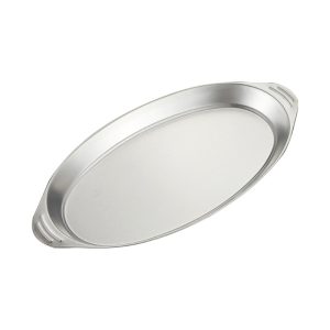 Stainless Steel 304 Grilled Fish Egg Plate,Double Ear Oval Dumpling Plate,Steamed Fish Plate,Tableware For Restaurant