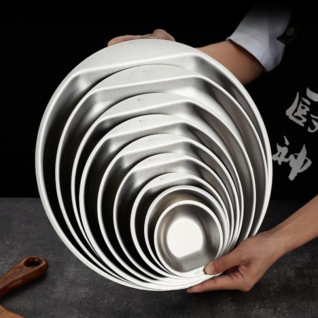 Stainless Steel 304 Korean Style Snack Plate Golden,Kimchi Plate,Sauce Dish,Seasoning Dish,Tableware For Restaurant - Image 7