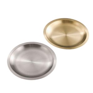 Stainless Steel 304 Welded Chassis Round Plate Golden,Western Style Plate,Snack Plate,Tableware For Restaurant