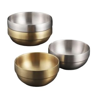 Stainless Steel 304 Double Layer Dining Bowl,Rice Bowl,Tableware For Restaurant