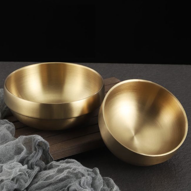 Stainless Steel 304 Double Layer Dining Bowl,Rice Bowl,Tableware For Restaurant - 图片 5
