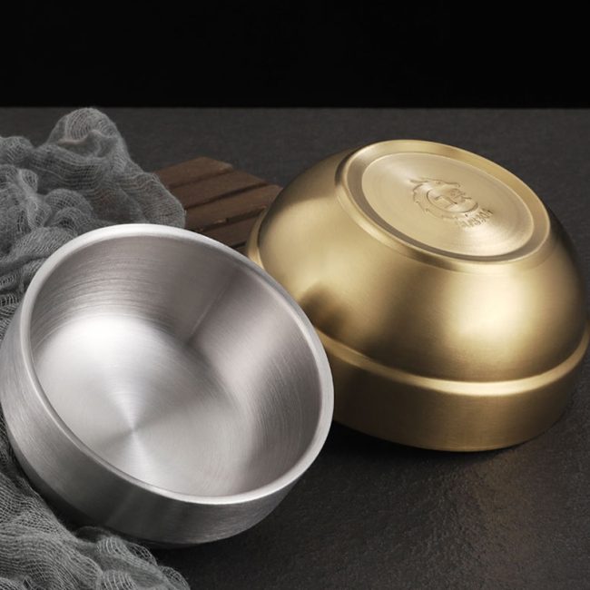 Stainless Steel 304 Double Layer Dining Bowl,Rice Bowl,Tableware For Restaurant - 图片 6