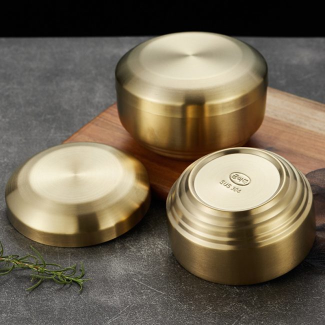 Stainless Steel 304 Double Layer Rice Bowl With Lid,Kimchi Bowl,Soup Bowl,Tableware For Restaurant - 图片 7