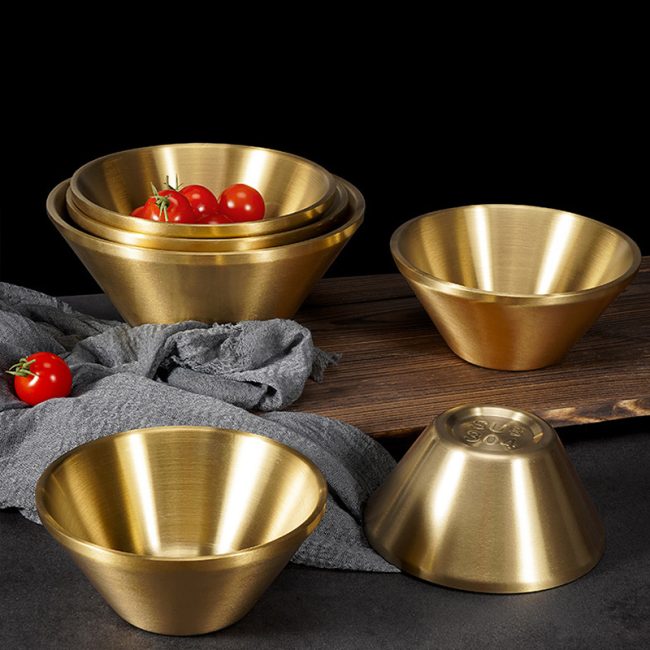 Stainless Steel 304 Double Layer V Shaped Bowl,Lamian Noodle Bowl,Soup Bowl,Tableware For Restaurant - 图片 4