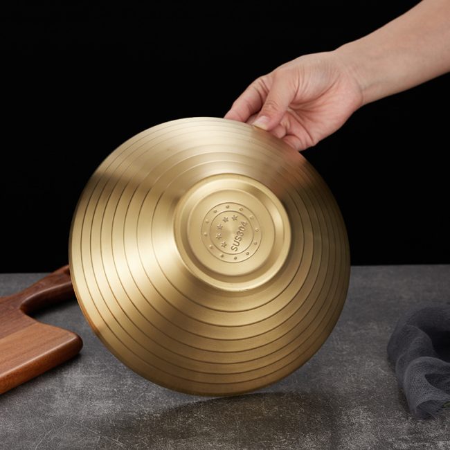 Stainless Steel 304 Double Layer Trumpet Bowl,Korean Style Noodle Bowl,Soup Bowl,Tableware For Restaurant - 图片 5