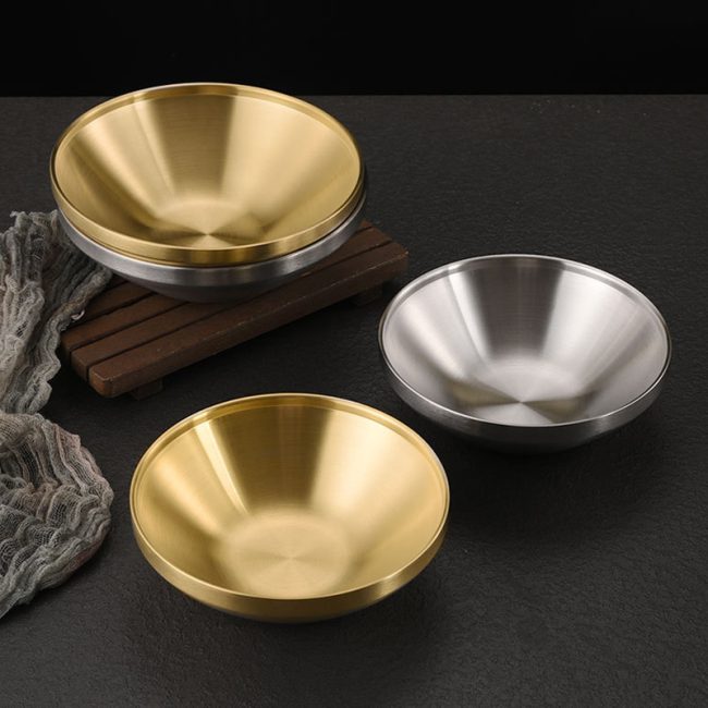 Stainless Steel 304 Double Layer Udon Bowl,Cold Noodle Bowl,Fruit Salad Bowl,Tableware For Restaurant - 图片 7