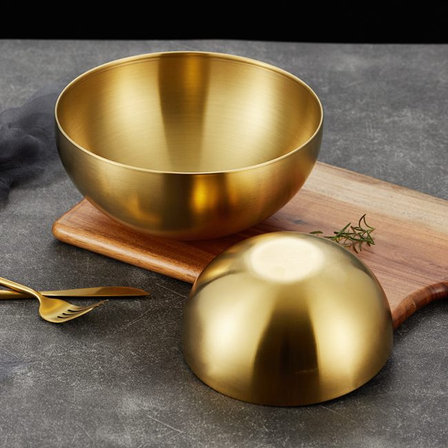 Stainless Steel 201 Single Layer Fruit Salad Bowl,Cold Noodle Bowl,Rice Mixing Bowl,Tableware For Restaurant - 图片 3