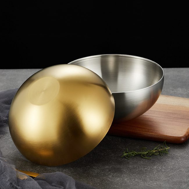 Stainless Steel 201 Single Layer Fruit Salad Bowl,Cold Noodle Bowl,Rice Mixing Bowl,Tableware For Restaurant - 图片 4
