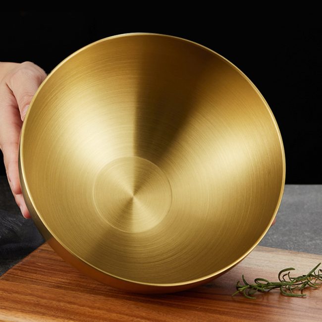 Stainless Steel 201 Single Layer Fruit Salad Bowl,Cold Noodle Bowl,Rice Mixing Bowl,Tableware For Restaurant - 图片 8