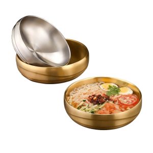 Stainless Steel 201 Double Layer Corrugated Bowl,Cold Noodle Bowl,Soup Bowl,Tableware For Restaurant
