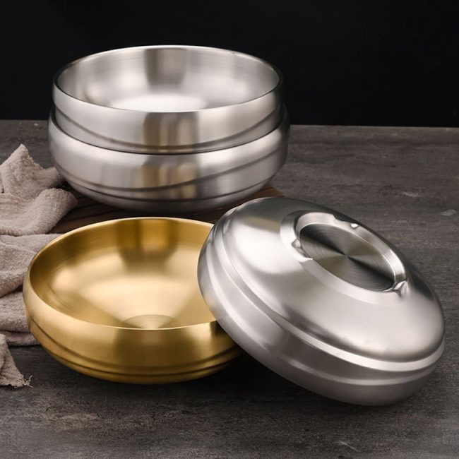 Stainless Steel 201 Double Layer Corrugated Bowl,Cold Noodle Bowl,Soup Bowl,Tableware For Restaurant - 图片 6