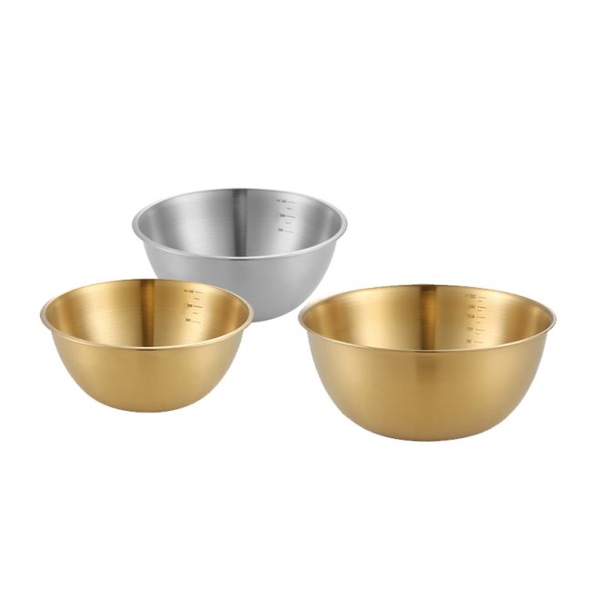 Stainless Steel 201 Salad Basin With Scale,Salad Bowl,Soup Basin,Cooking Basin,Mixing Bowl,Tableware For Restaurant