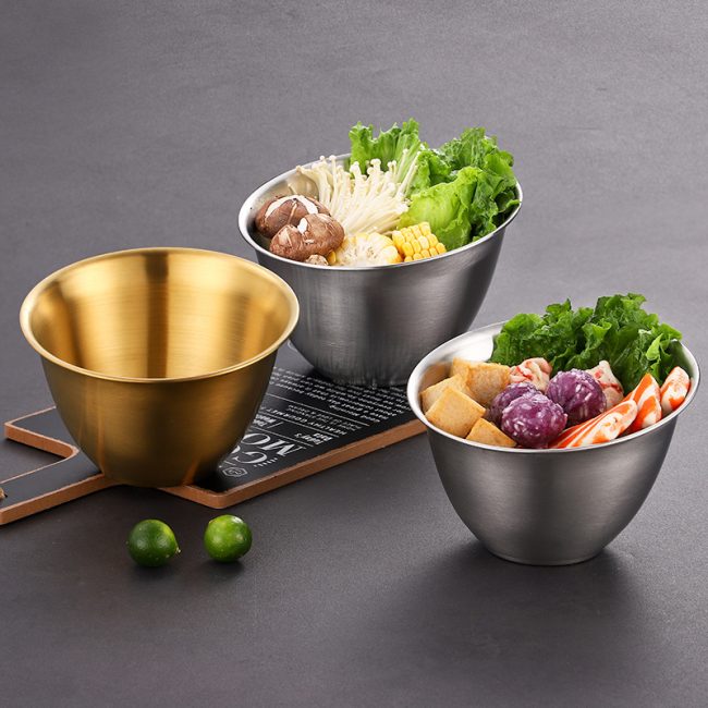 Stainless Steel 201 Lettuce Bowl,Slanted Bowl,Hot Pot Vegetable Bowl,Sauce Bowl,Wholesale Of Tableware - 图片 6