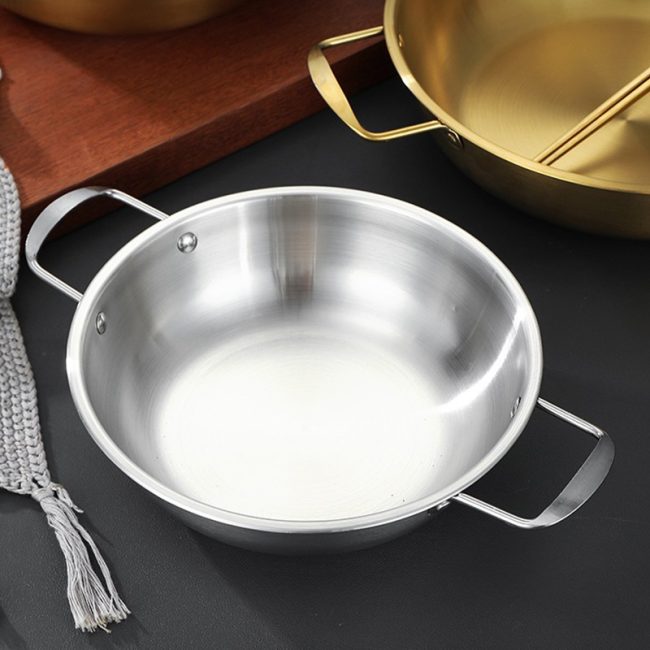 Stainless Steel Double Ear Seafood Pot,Instant Noodle Pot,Hot Pot,Soup Pot,Tableware For Restaurant - 图片 5