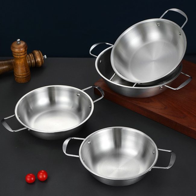 Stainless Steel Double Ear Seafood Pot,Instant Noodle Pot,Hot Pot,Soup Pot,Tableware For Restaurant - 图片 6