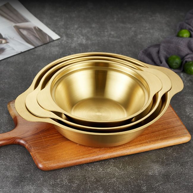 Stainless Steel Double Ear Dry Pot With Lid,Dry Pot Basin,Single Person Hot Pot,Soup Pot,Tableware For Restaurant - 图片 6
