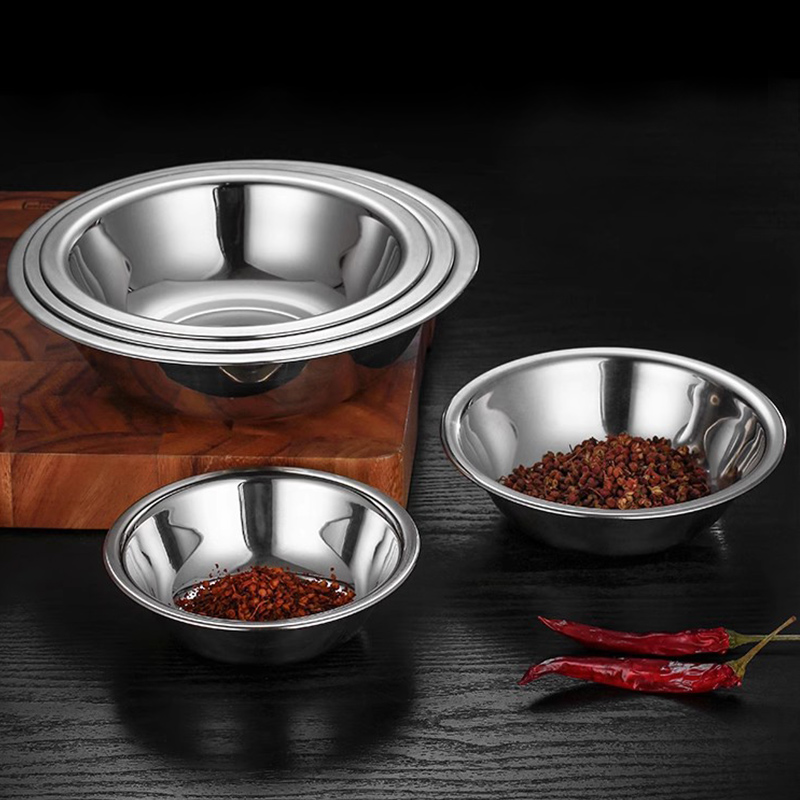 Thickness 0.5mm Stainless Steel 201 Non Magnetic Code Basin,Kitchen Side Dish Bowl,Soup Basin,Seasoning Basin For Restautant - Image 5