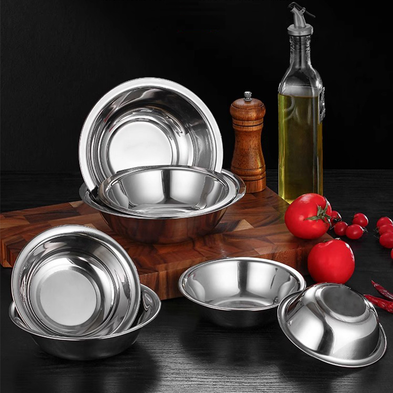 Thickness 0.8mm Stainless Steel 201 Non Magnetic Code Basin,Kitchen Side Dish Bowl,Soup Basin,Seasoning Basin For Restautant - Image 2