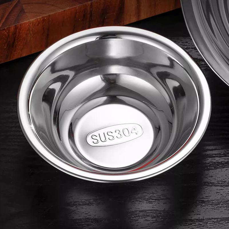Thickness 0.8mm Stainless Steel 304 Non Magnetic Code Basin,Kitchen Side Dish Bowl,Soup Basin,Seasoning Basin For Restautant - Image 2