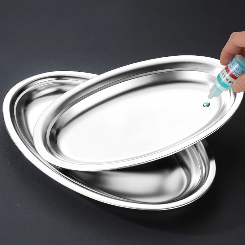 Stainless Steel 304 Precision Egg Shaped Plate,Steamed Fish Plate,Oval Shaped Plate,Grill Pan For Restautant - Image 5