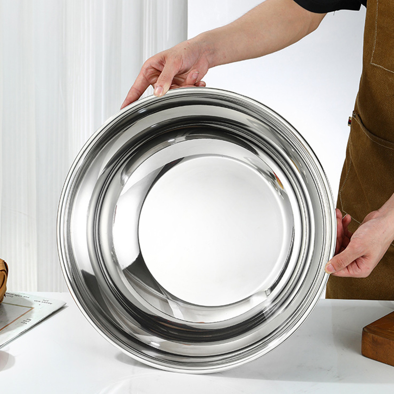 Thickness 1.0mm Stainless Steel 201 Baking Basin,Egg Basin,Soup Basin,Mixing Bowl,Knead Dough Basin For Restautant Kitchen - Image 3