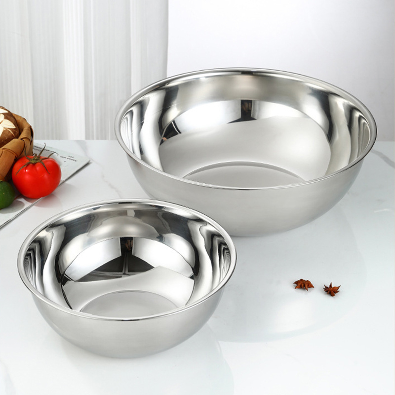 Thickness 1.0mm Stainless Steel 201 Baking Basin,Egg Basin,Soup Basin,Mixing Bowl,Knead Dough Basin For Restautant Kitchen - Image 4