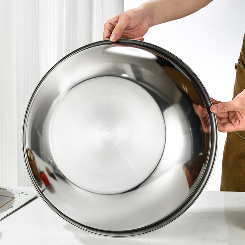 Thickness 1.0mm Stainless Steel 201 Baking Basin,Egg Basin,Soup Basin,Mixing Bowl,Knead Dough Basin For Restautant Kitchen - Image 6