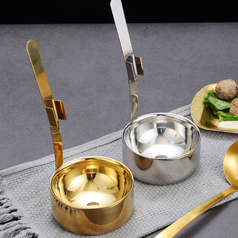 Stainless Steel 304 Double Layered Soup Spoon Holder,Golden,Slotted Spoon Rack For Hot Pot Restaurant - 图片 8