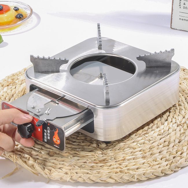 Stainless Steel Drawer Type Alcohol Stove,Square Dry Pot Base For  Restaurant - 图片 3